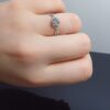 Bague en Argent Sterling 925 Zircon Fleur